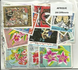 200  timbres d'Afrique