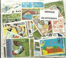 200  timbres d'Amerique