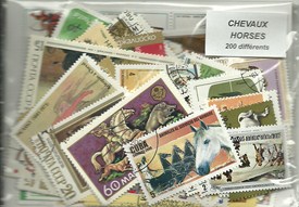 200 timbres thematique "Chevaux"