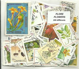 200 timbres thematique "Fleurs"