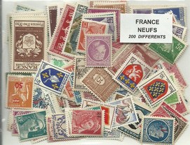 200 timbres de France Neufs