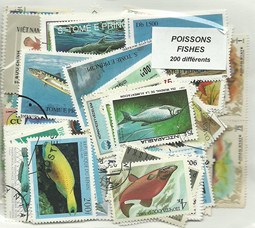 200 timbres thematique "Poissons"