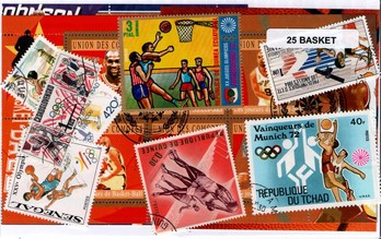 25 timbres thematique " Basket "