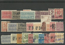 25 timbres " Colis Postaux "