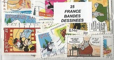 25  timbres BD de france différents