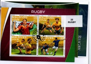 25  timbres thematique " Rugby "