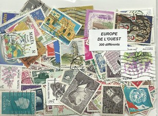 300 timbres d'Europe de l'Ouest