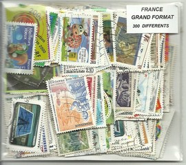 300  timbres de france Grands Formats différents