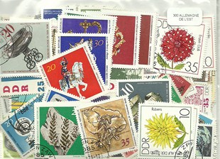 300 timbres d'Allemagne de l'Est