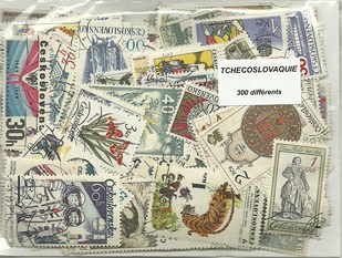 300 timbres de Tchecoslovaquie