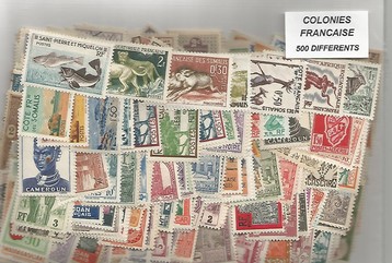 500 timbres des colonies Francaises avant independances