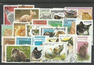 50 timbres thematique "chats"