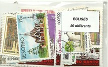 50 timbres thematique " Eglises"