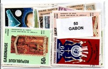 50 timbres du Gabon