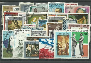 50 timbres thematique " Histoire de France"