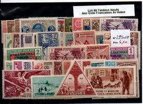 50 timbres des colonies Francaises avant independances NEUFS (2850125)