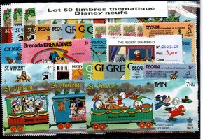 50 timbres thematique " Disney " NEUFS (010326)