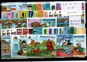 50 timbres thematique " Disney " NEUFS (1260425)