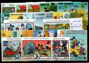 25 timbres thematique " Disney " (1490226)