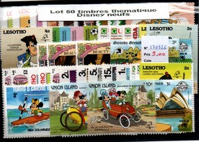 50 timbres thematique " Disney " NEUFS (170326)