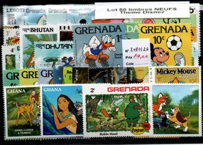 50 timbres thematique " Disney NEUFS " (2080126)