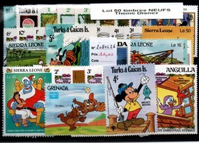 50 timbres thematique " Disney NEUFS " (2080226)