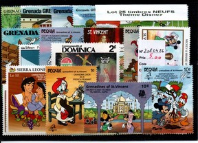 25 timbres thematique " Disney NEUFS " (2080426)
