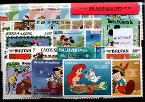 50 timbres thematique " Disney NEUFS " (2290326)