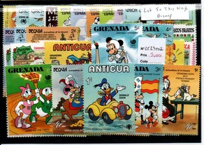 50 timbres thematique " Disney " NEUFS (2400225)
