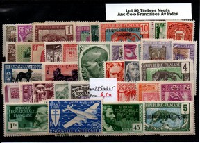 50 timbres des colonies Francaises avant independances NEUFS (2850225)
