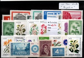 Lot 25 timbres d'Argentine Neufs