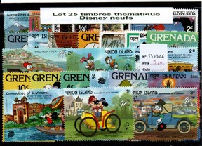 25 timbres thematique " Disney neufs " 530326)